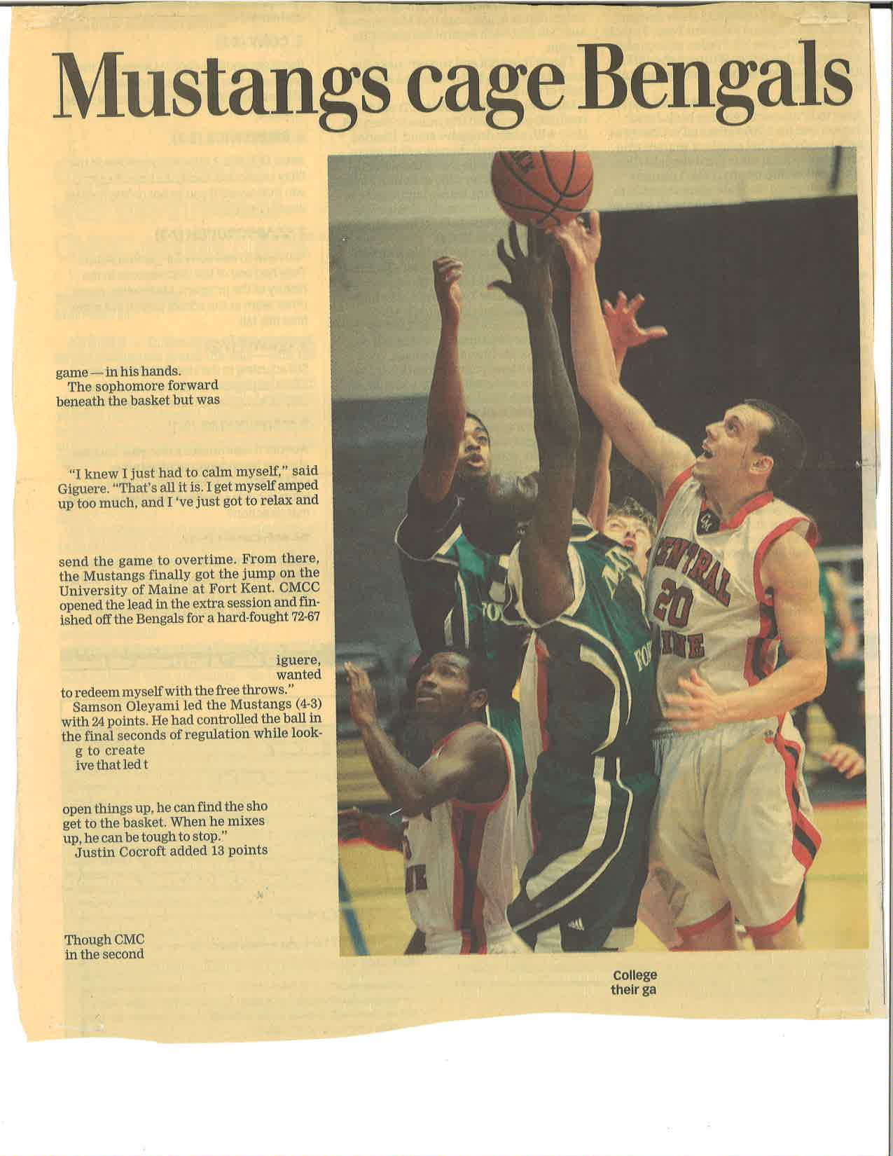 Men's Basketball shocks Fort Kent in OT