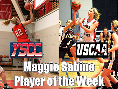Maggie Sabine named YSCC & USCAA Player of the Week!