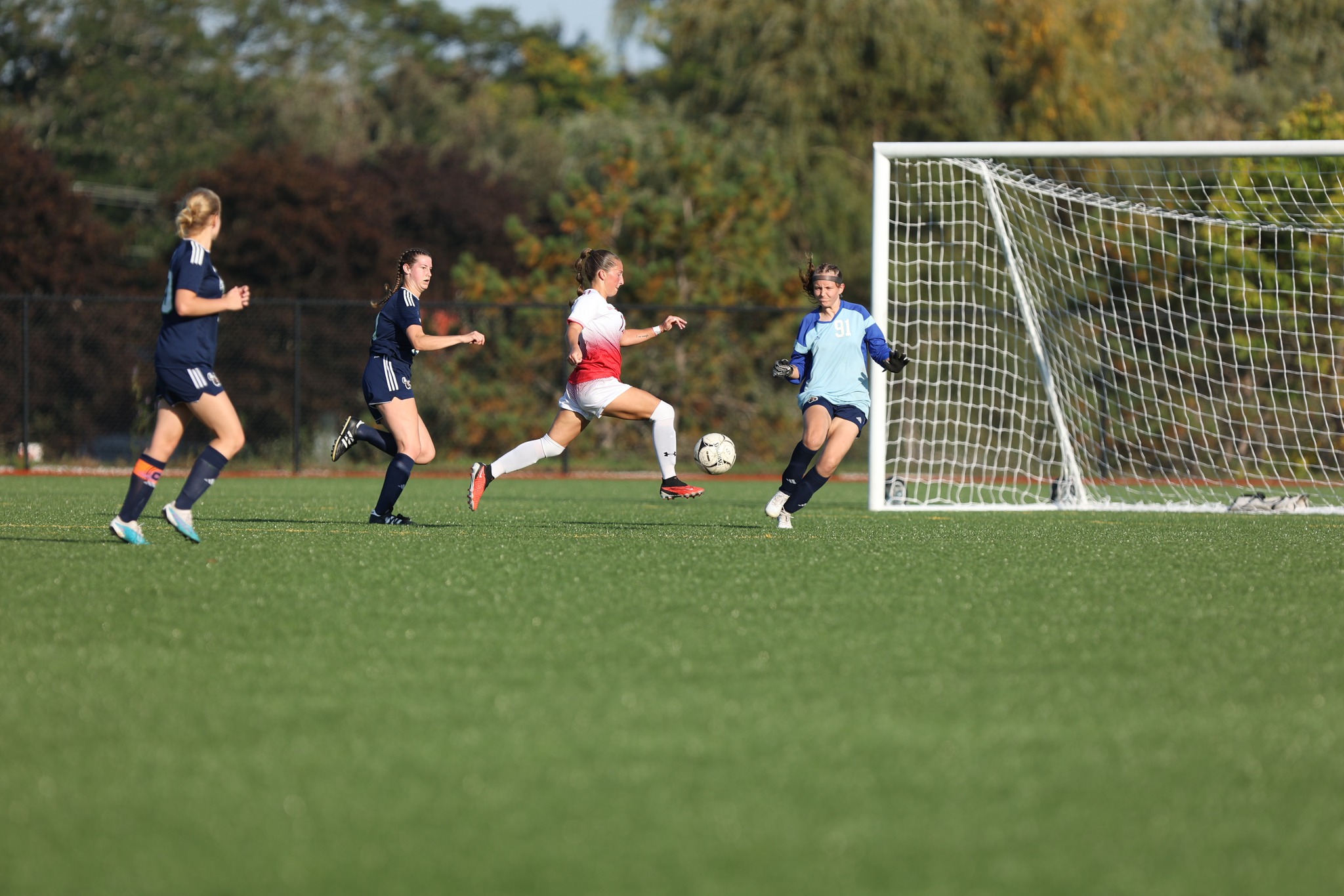 Women's Soccer rolls past UMA in convincing fashion
